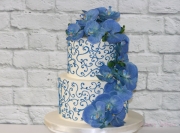Royal-blue-scrollwork-blue-orchid-cascade