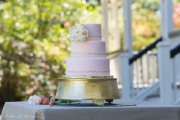 blush pink vintage lace ivory peony gold wedding cake